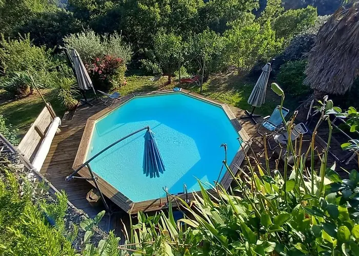 La Libellule, Piscine, Climatisation, Wifi, Vue ,jardin ,parking لو فيغان